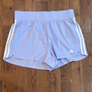 adidas Women’s Pacer Woven High-Waisted shorts 3” Violet tone/ white, XL